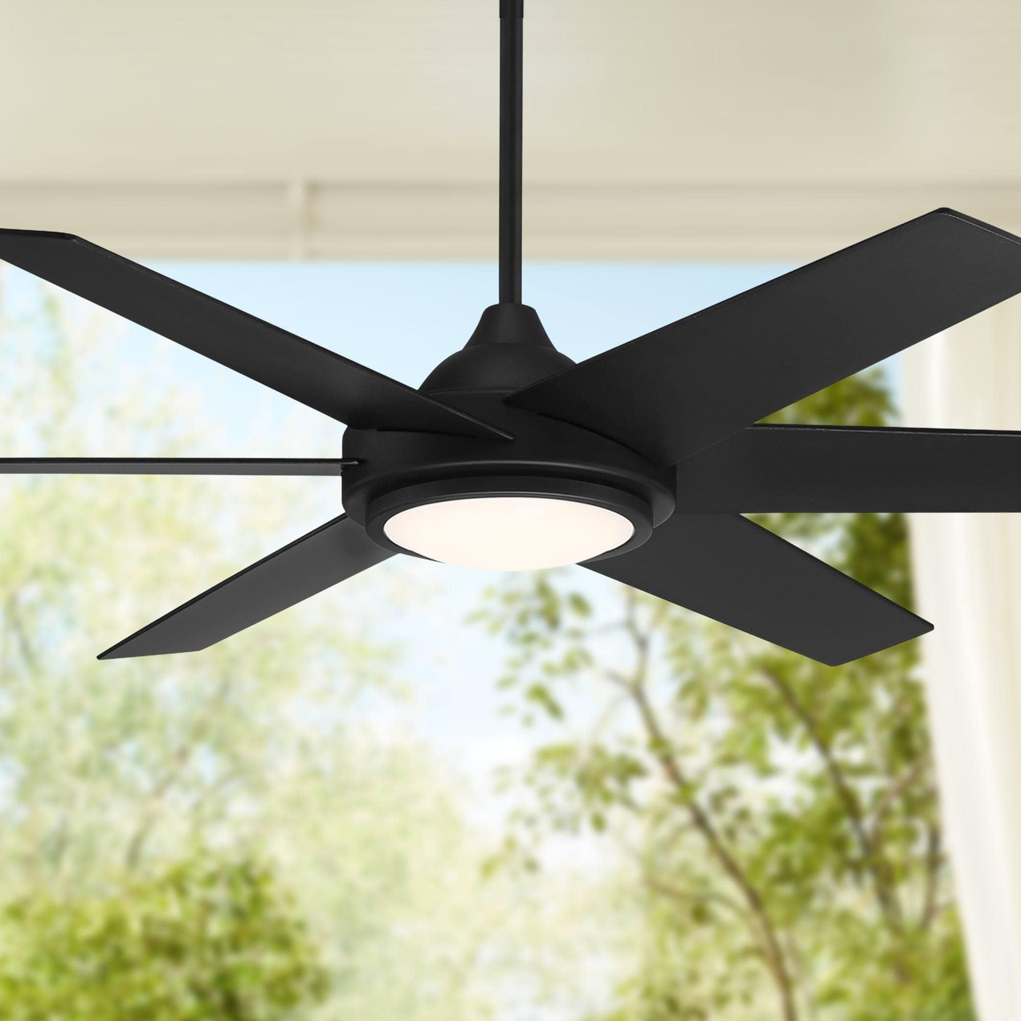 Amazon.com: Possini Euro Design 60&quot; Modern 3 Blade Large Propeller ... regarding Modern Outdoor Ceiling Fan Black Matte Design