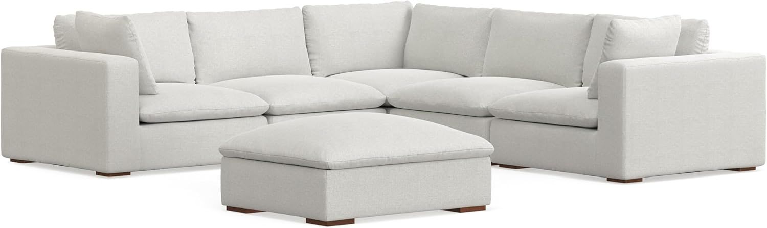 Amazon.com: Simplihome Jasmine Modular Sofa And Ottoman Set In ... regarding How performance fabric transforms living room furniture durability