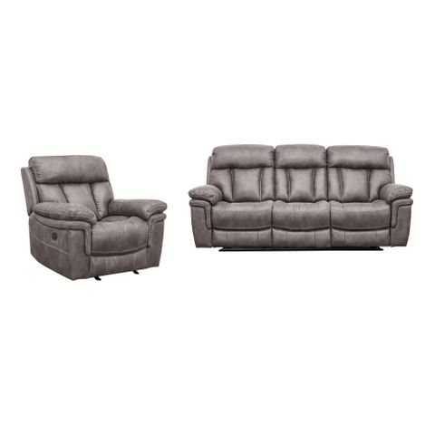 Armen Living Estelle Power Reclining 2 Piece Sofa And Recliner Set In ... regarding Estelle Power Reclining 2 Piece Sofa And Recliner Set