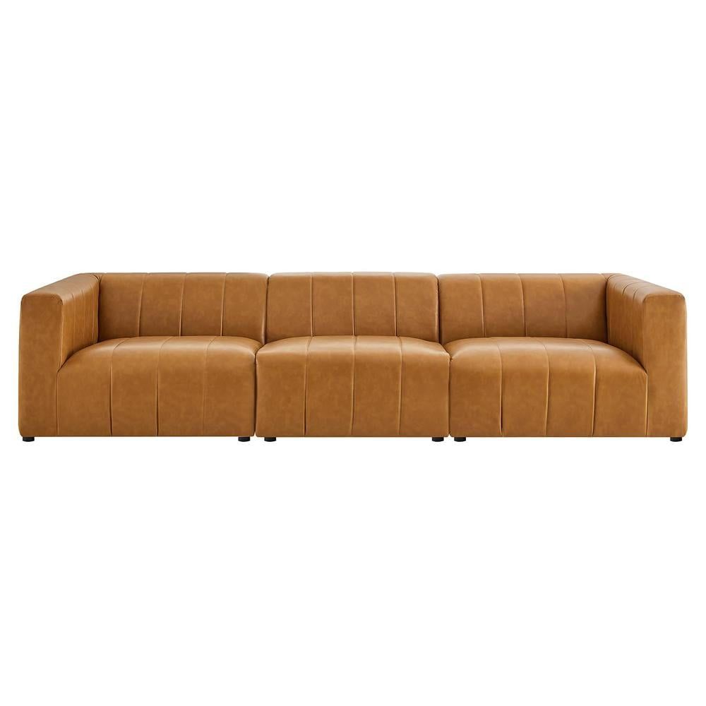 Bartlett Vegan Leather 3-Piece Sofa-Eei-4515-Tan - Walmart.com pertaining to Restore Vegan Leather 3-Piece Sofa Tan