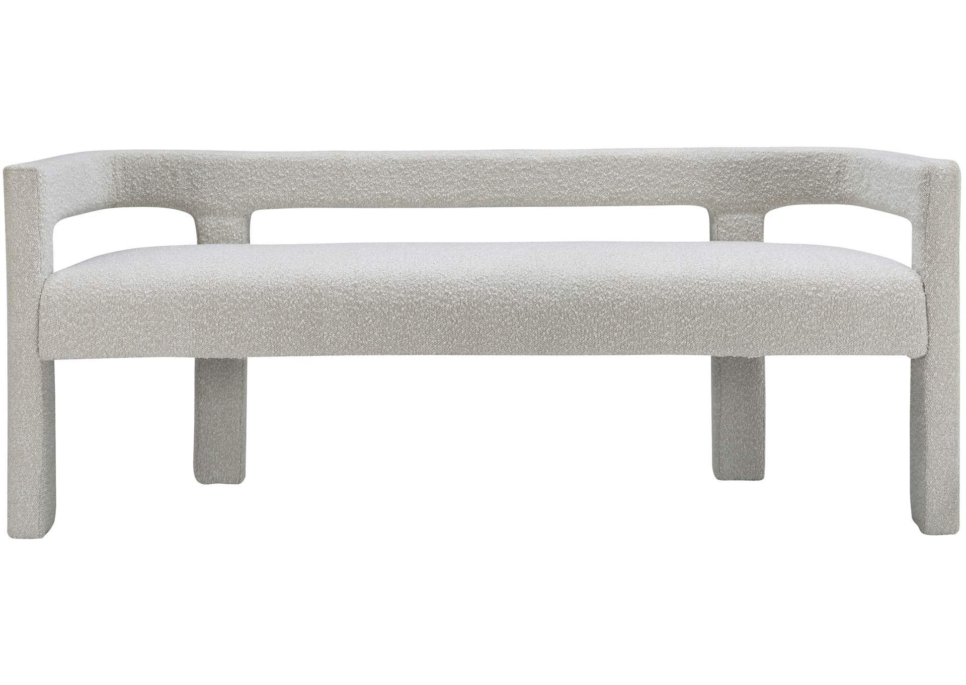 Boucle Fabric Upholstered Bench – If Walls Could Talk with regard to Luka Boucle Fabric Upholstered Bench, Grey