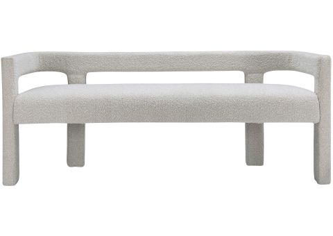 Boucle Fabric Upholstered Bench – If Walls Could Talk with regard to Luka Boucle Fabric Upholstered Bench, Grey