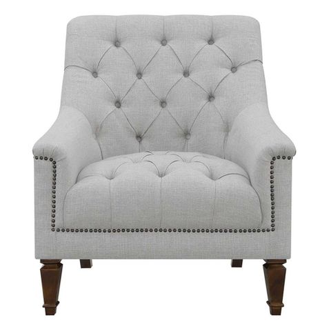 Coaster Avonlea Transitional Fabric Sloped Arm Upholstered Accent Chair ... for Coaster Avonlea 3-Piece Sloped Arm Upholstered Fabric Sofa Set In Gray