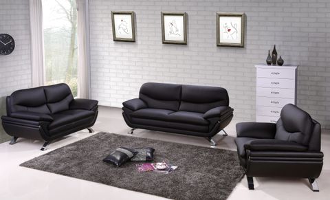 Contemporary And Modern Furniture Living in Modern Contemporary Armchair And Sofa, 2-Piece Set, Azure