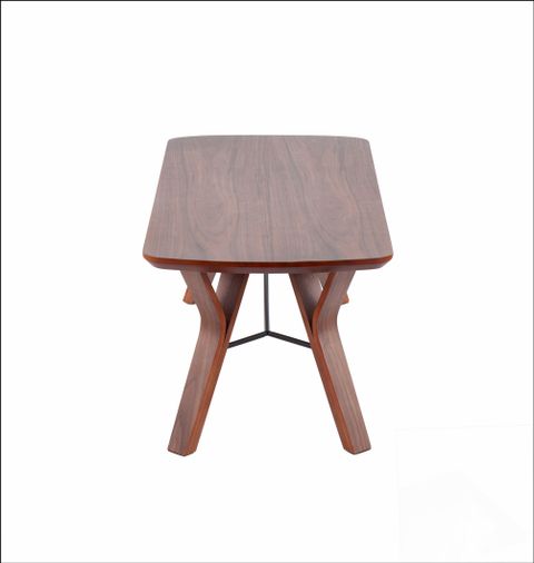 Corrigan Studio® Folia Mid-Century Modern Bench In Walnut Wood By ... regarding Lumisource Folia Mid-Century Modern Bench, Walnut Wood And Orange Fabric