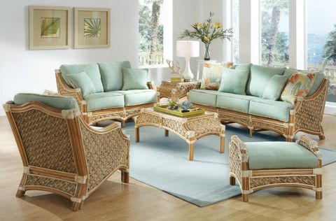 Country Living Room Sets - Designer Picks & Photos inside Exploring the Timeless Appeal of Kiki Natural Brown Rattan 4-Piece Living Room Set