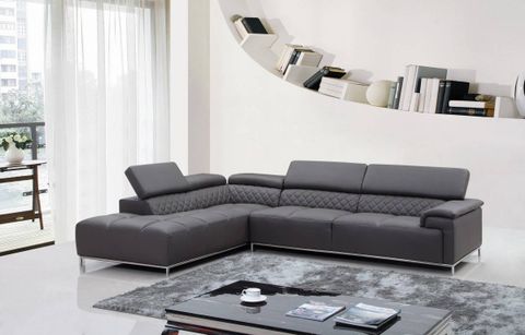Dark Grey Leather Sectional Sofa | Baci Living Room with Comparing Italian leather sofa collections for maximum seating comfort