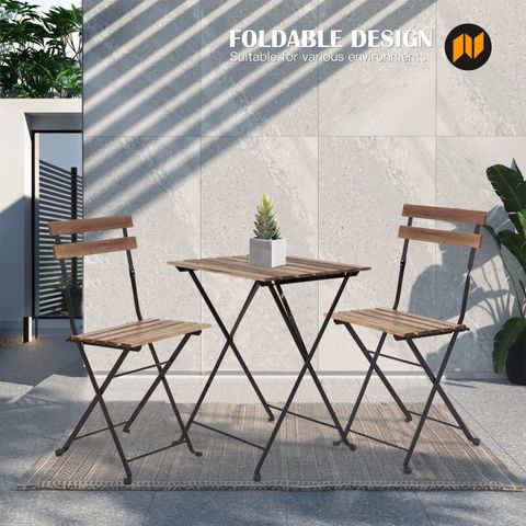 Dkelincs 3 Pieces Folding Patio Bistro Set Outdoor Furniture Sets With ... with regard to Modern 3 -Pieces Bistro Folding Furniture Set