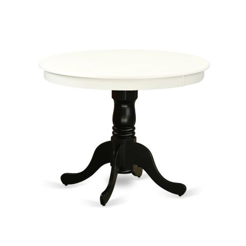 East West Furniture Ant-Lbk-Tp Antique Table 36" Round In Linen White ... throughout Antique Table 36 Round With Linen White Finish