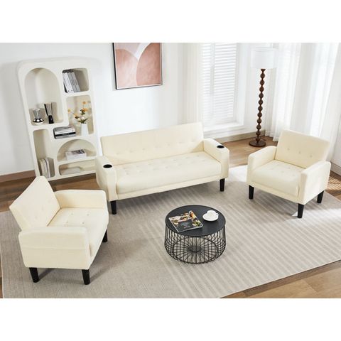 Ebern Designs 3- Piece Living Room Set | Wayfair pertaining to How to Choose the Right Jam 3-Piece Living Room Set for Your Space