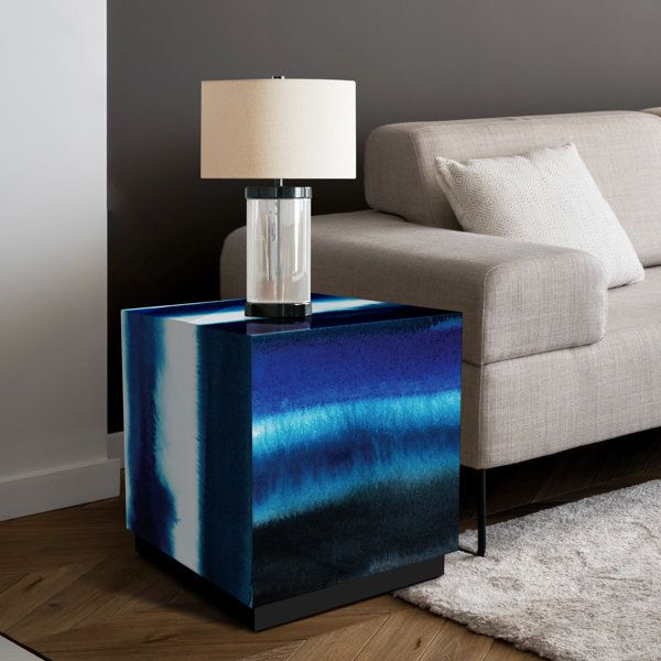 Empire Art Direct Reverse Printed Beveled Art Glass Cocktail Table ... intended for Enhancing Living Spaces Through Strategic Mirror and Glass Cabinet Placement