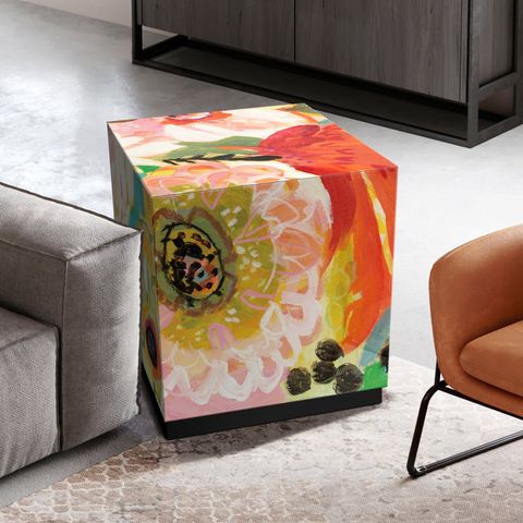 Empire Art Direct "Secret Garden Floral Iii" By Karen Fields Reverse ... throughout Decoding the Aesthetics of Beveled Art Glass in Interior Design
