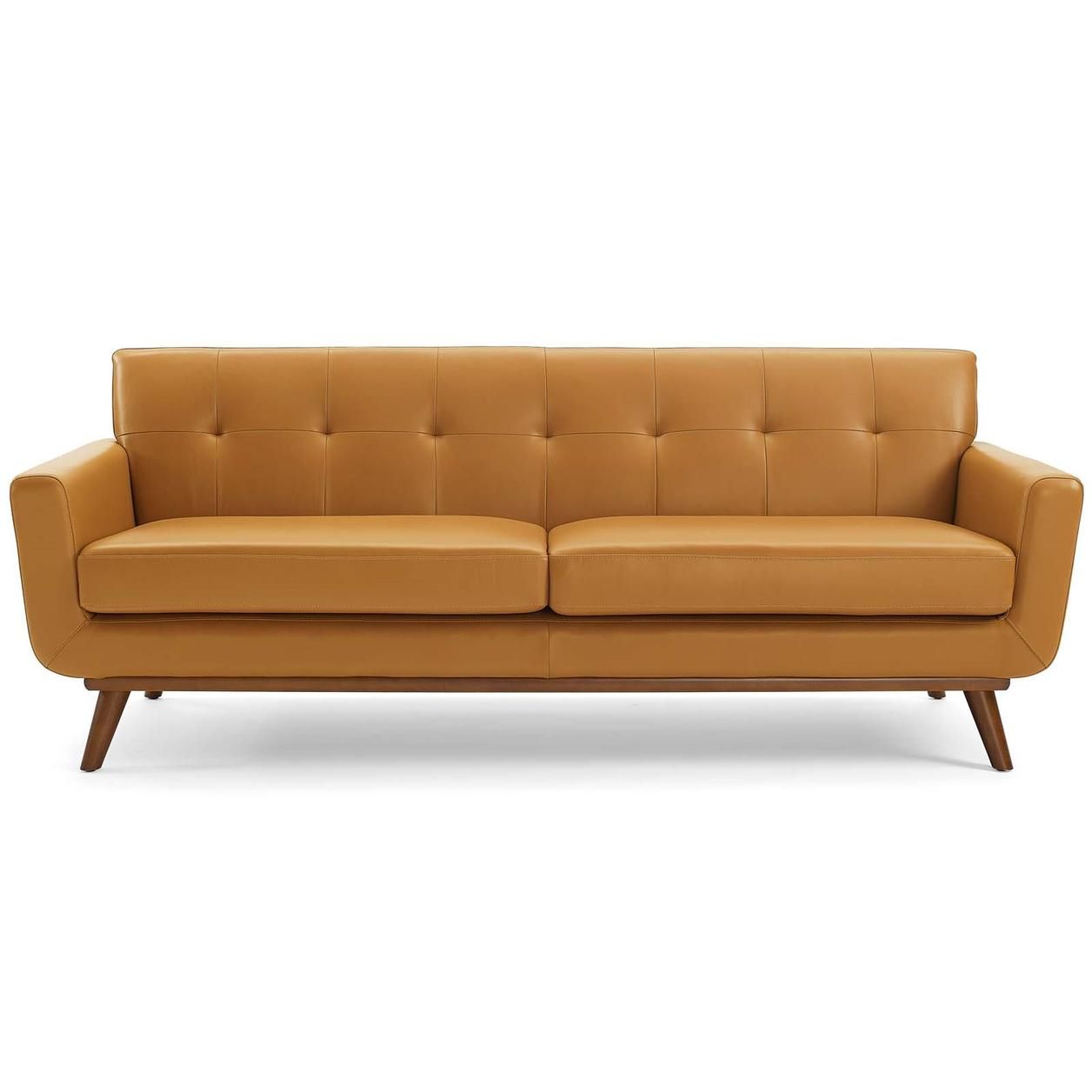 Engage Top-Grain Leather Living Room Lounge Sofa (Eei-3733-Tan) By ... throughout Exploring the Care Requirements of Premium Leather Living Room Furniture