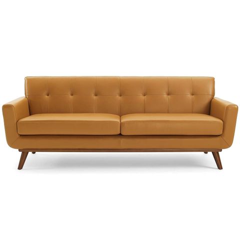 Engage Top-Grain Leather Living Room Lounge Sofa (Eei-3733-Tan) By ... throughout Exploring the Care Requirements of Premium Leather Living Room Furniture
