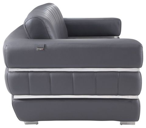 Ferrara Genuine Italian Leather Modern Sofa - Contemporary - Sofas - By ... with regard to Ferrara Genuine Italian Leather Modern Sofa 2-Piece Collection Dark Gray