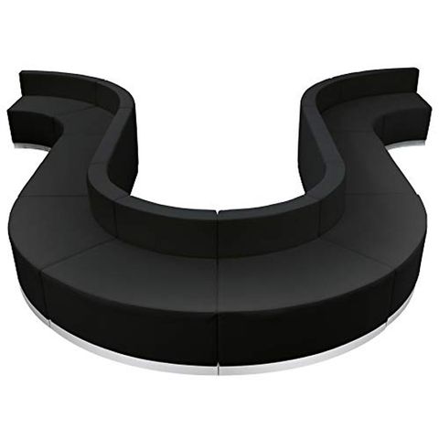 Flash Furniture Hercules Alon Series Black Leathersoft Reception ... regarding Alon Black Leathersoft Reception Configuration, 3 Pieces