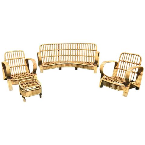 Four Piece Antique Rattan Stick Wicker Set At 1Stdibs inside Exploring the Timeless Appeal of Kiki Natural Brown Rattan 4-Piece Living Room Set