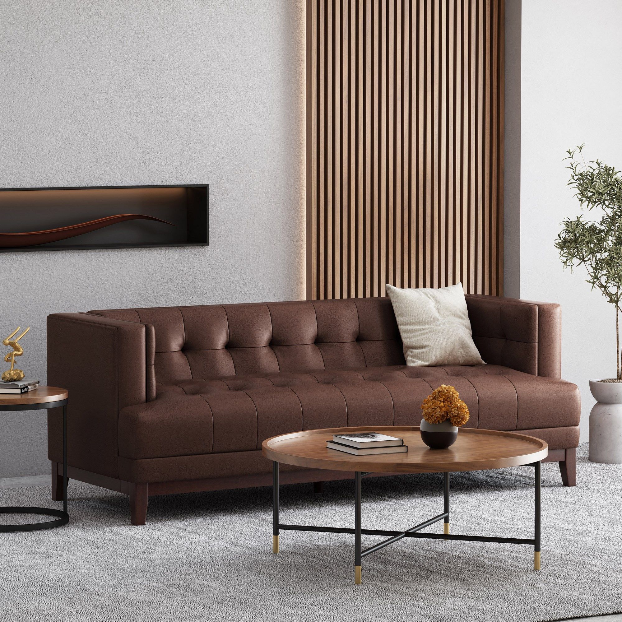 Gallery Of Discovering The Charm Of Three-Seater Mid-Century Sofas ... in The Artisan Craftsmanship Behind Modern Leather Sofas