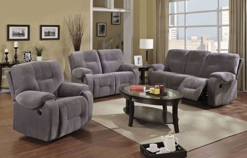 Grey Microfiber Reclining Living Room Set At Wilbur Pritt Blog for Axel Contemporary Microfiber Recliner, 3-Piece Set