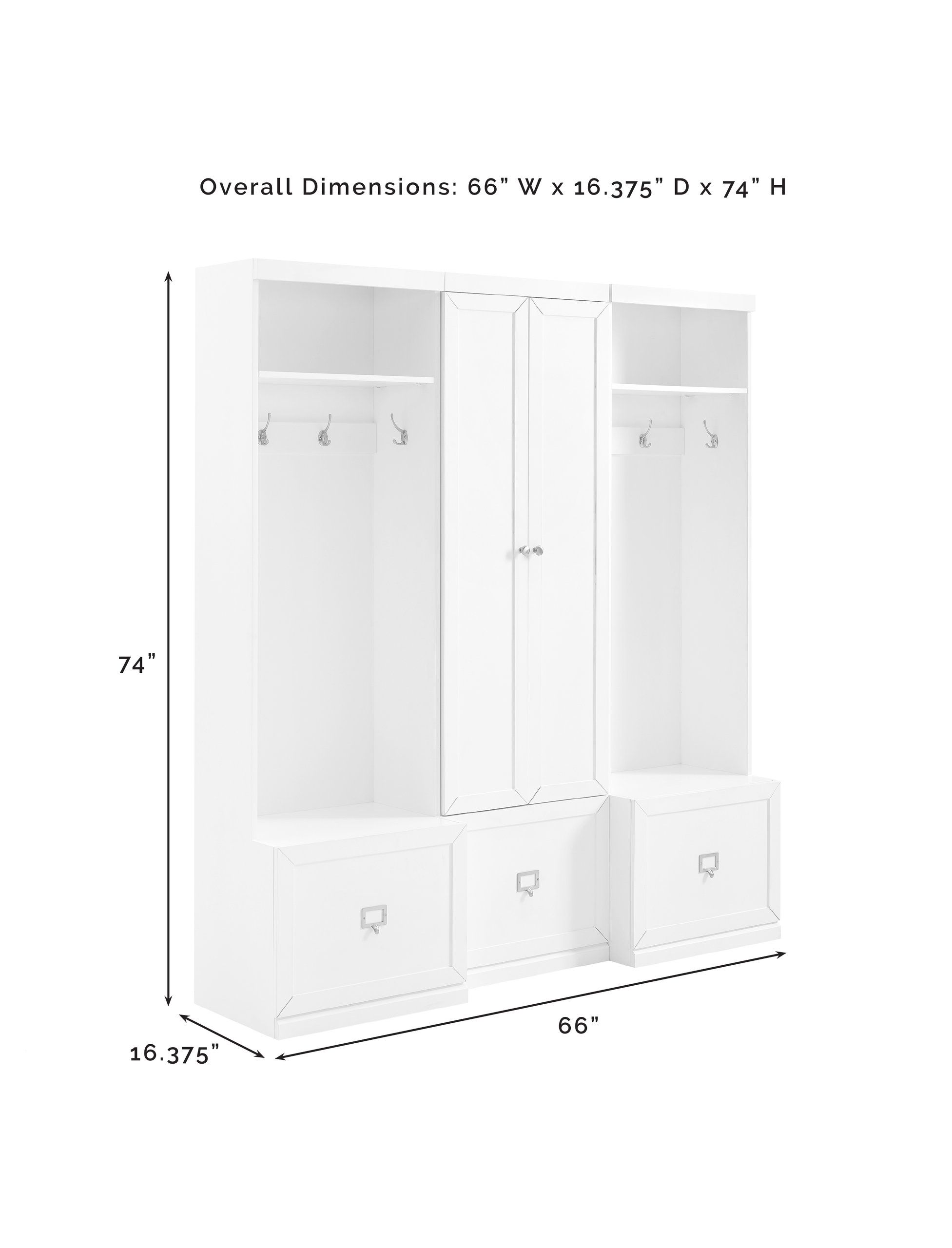 Harper 3-Piece Entryway Set, White Pantry Closet And 2 Hall Trees ... with Styling Tips for Harper 3-Piece Entryway Set in Contemporary Interiors