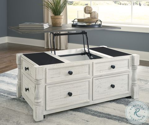 Havalance White And Grey Lift Top Cocktail Table From Ashley Furniture ... regarding Havalance Gray/White Rectangular Cocktail Table