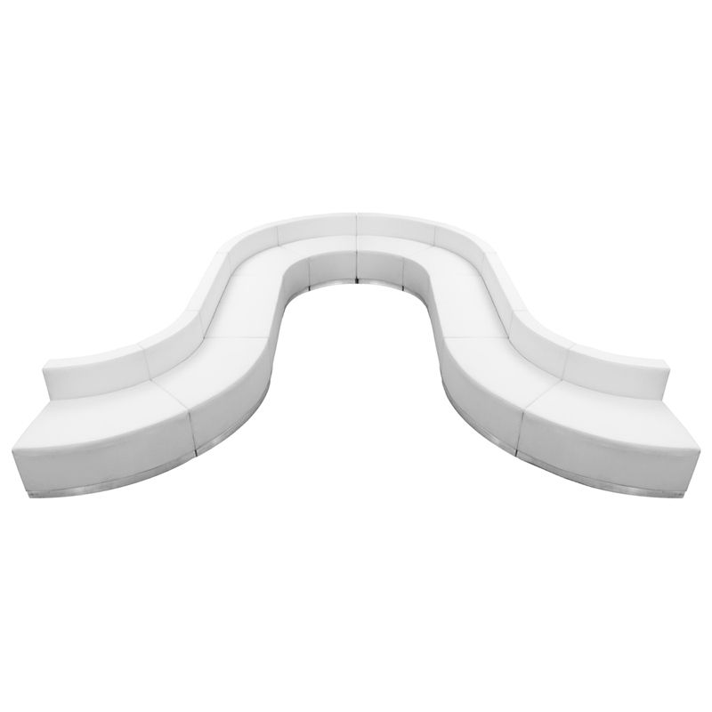 Hercules Alon Series Melrose White Leather Reception Configuration, 10 ... pertaining to Inside the Hercules Alon Series Melrose White Leather Reception Configuration Design
