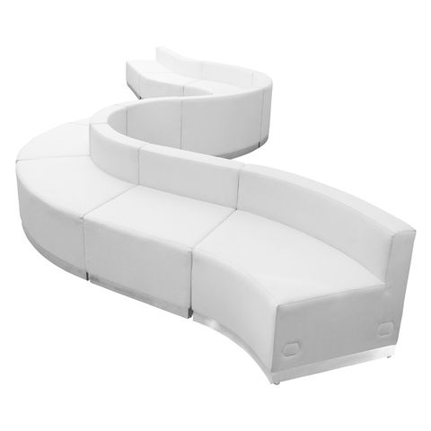 Hercules Alon Series Melrose White Leather Reception Configuration, 10 ... within Hercules Alon Series Melrose White Leather Reception Configuration, 15-Piece Set