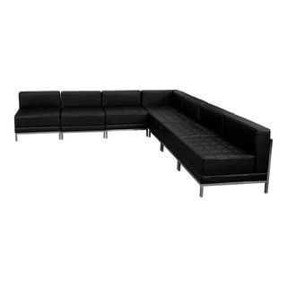 Hercules Imagination Series Black Leather Sectional Configuration, 7 ... with regard to The Art of Creating Comfortable Seating Solutions for Modern Homes