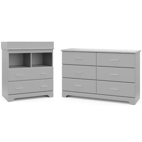 Home Square 2-Piece Set With 2-Drawer Chest And 6-Drawer Dresser In ... pertaining to Home Square 2-Piece Set