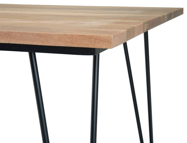 Hunter Solid Mango Wood &amp; Metal 66 In X 40 In Rectangle Dining Table ... regarding Maximizing Your Dining Experience with the Lowry 66 x 40 Rectangle Table