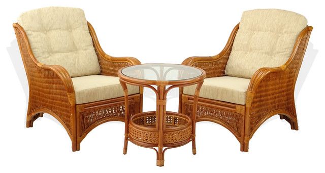 Jam Set Of 2 Rattan Wicker Chairs With Cushions And Coffee Table ... intended for Jam Set Of 2 Rattan Wicker Chairs
