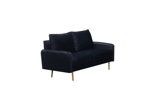 Kingway Furniture Aurora Velvet Living Room Loveseat - Midcentury ... within Creating Comfortable Conversations with Velvet Sofa Selections