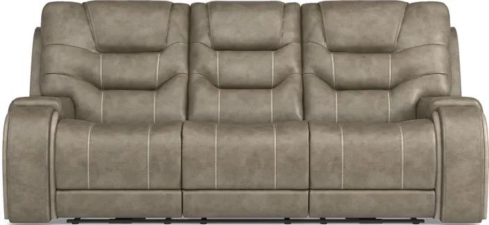 Laredo Springs Gray Dual Power Reclining Sofa By Rooms To Go ... for How recliner technology transforms comfort in living spaces