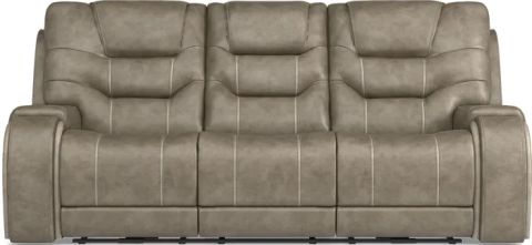 Laredo Springs Gray Dual Power Reclining Sofa By Rooms To Go ... for How recliner technology transforms comfort in living spaces
