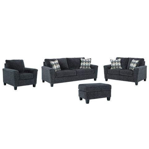 Latitude Run® Verly 4 - Piece Living Room Set & Reviews | Wayfair in Comprise 4-Piece Living Room Set Charcoal