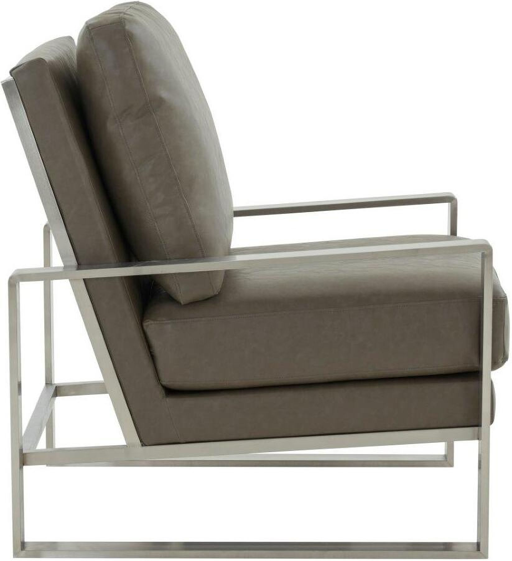Leisuremod Jefferson Leather Modern Design Accent Armchair With Elegant ... pertaining to Leisuremod Jefferson Arm Chairs