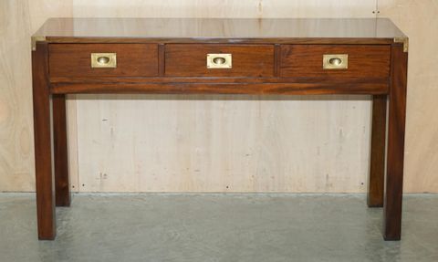 Lovely Vintage Harrods Kennedy Military Campaign Console Table ... inside Understanding the Legacy of Kennedy Console Tables in American Interior Design