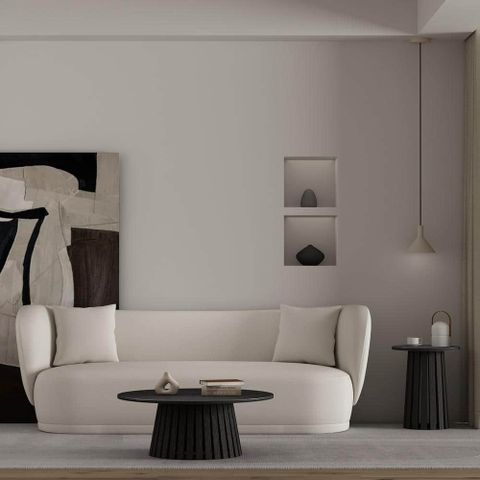 Manhattan Comfort Layla Modern 35.4 In. Black Round Mdf Coffee Table ... throughout Understanding the Manhattan Comfort 2-Piece Layla Coffee and End Table Collection