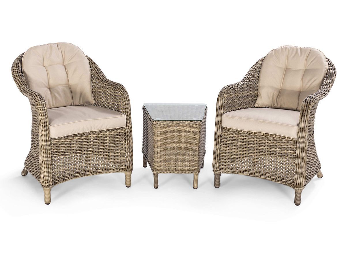 Maze Rattan Winchester 3 Piece Rattan Bistro Set - Crown French Furniture regarding Exploring the Craftsmanship Behind Natural Rattan Coffee Table Sets