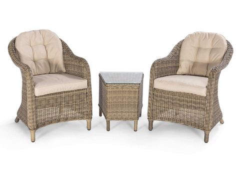 Maze Rattan Winchester 3 Piece Rattan Bistro Set - Crown French Furniture regarding Exploring the Craftsmanship Behind Natural Rattan Coffee Table Sets