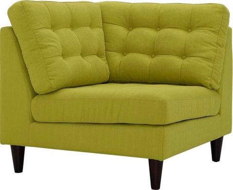 Modern Wheatgrass Empress Upholstered Fabric Corner Sofa, 36"Lx36"Wx35 ... with regard to Modern Laguna Empress Upholstered Fabric Corner Sofa