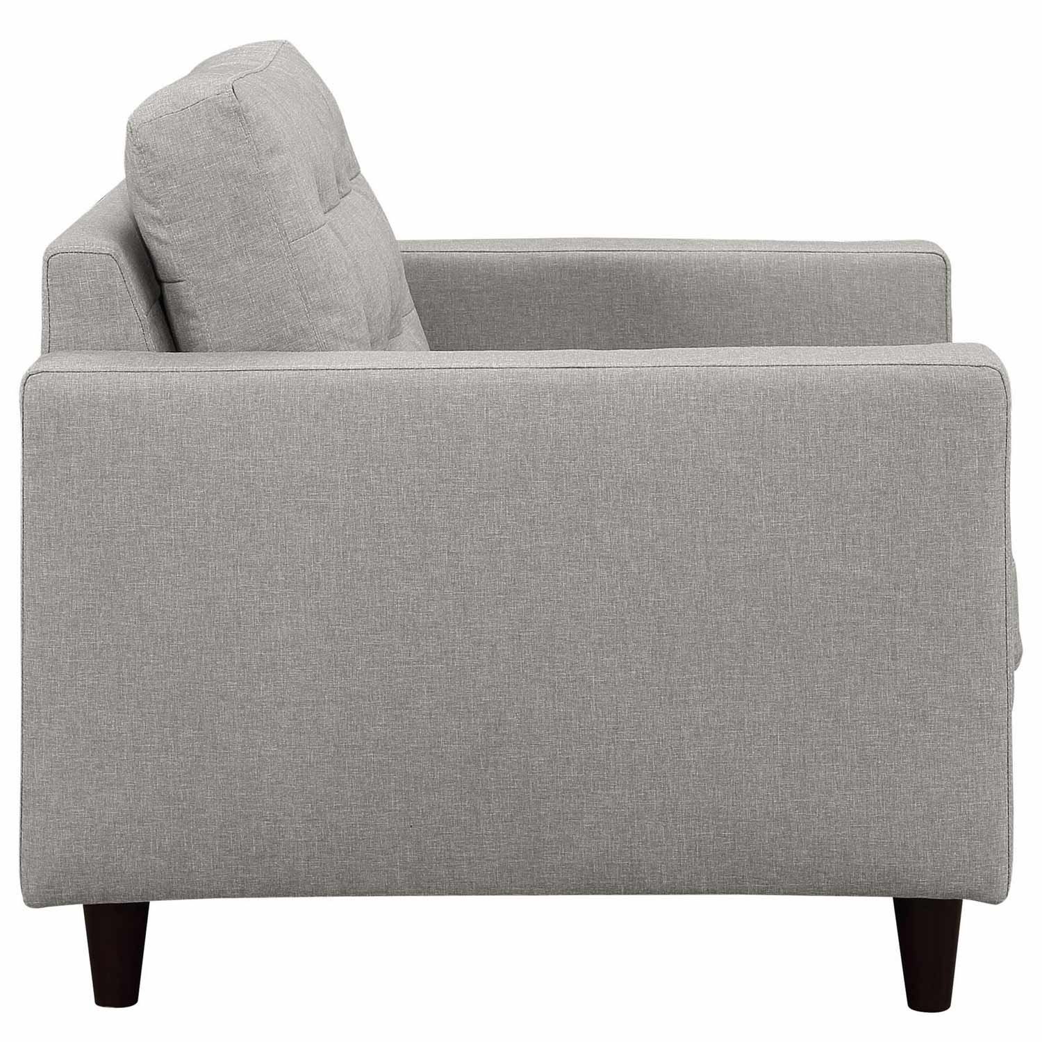 Modway Empress Upholstered Armchair - Light Gray Mw-Eei-1013-Lgr At ... within Empress Upholstered Armchair, Gray