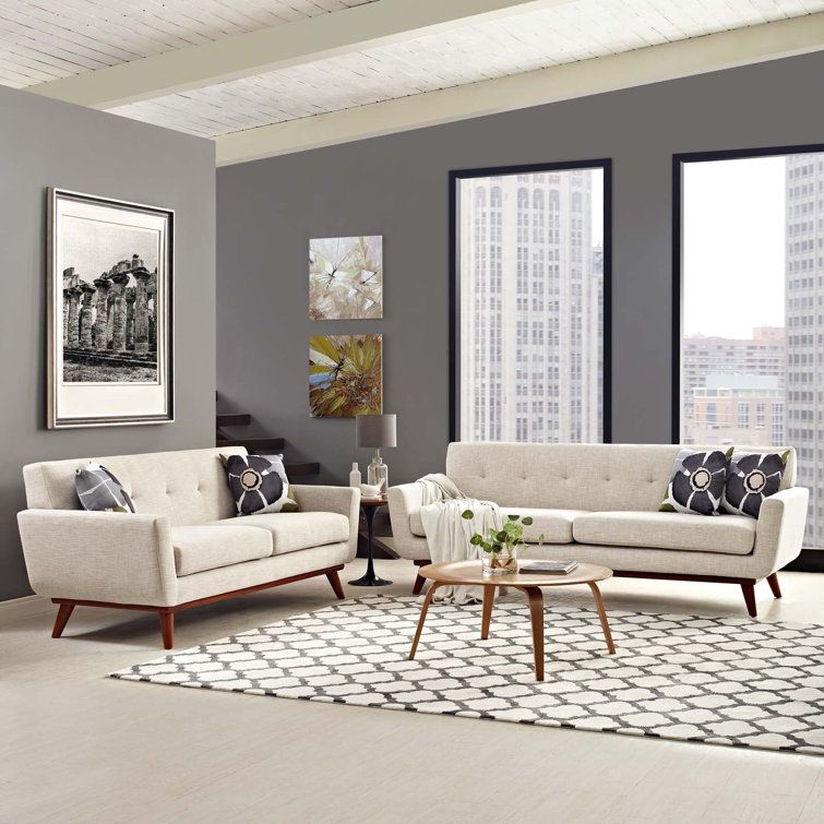 Modway Engage Loveseat And Sofa Set &amp; Reviews | Wayfair intended for Engage Loveseat And Sofa Set Of 2 By Modway