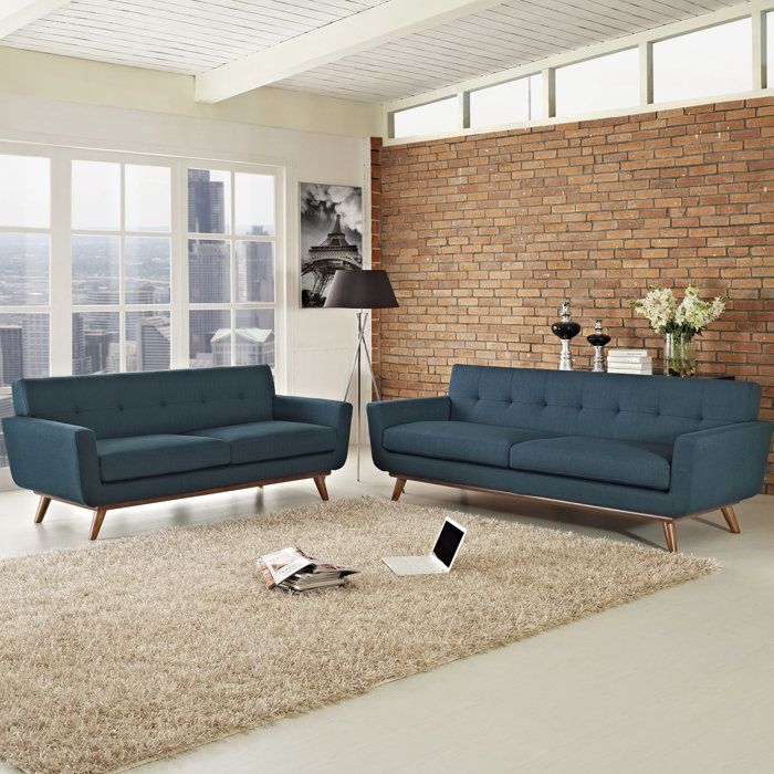 Modway Engage Loveseat And Sofa Set &amp; Reviews | Wayfair with regard to Modway 2-Piece Engage Loveseat And Sofa Set, Gray