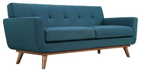 Modway Engage Modern Fabric 2-Piece Sofa Set With Loveseat In Azure ... regarding Designing your perfect conversation area with multi-piece sofa arrangements