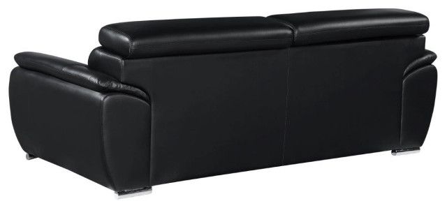 Nestore Premium Genuine Leather Match 3-Piece Sofa Set - Contemporary ... regarding How to choose the right white leather sofa for your living space