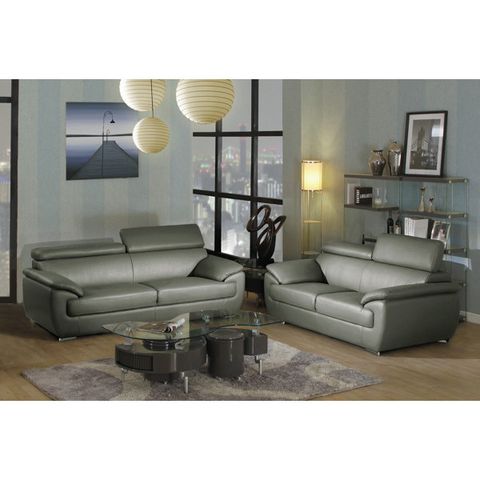 Orren Ellis Damani Two Piece Indoor Genuine Leather Five Person Seating ... with regard to Two Piece Indoor White Genuine Leather Five Person Seating Set