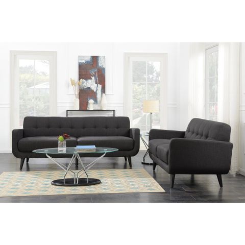 Picket House Furnishings Hailey Sofa Loveseat Set In Charcoal – Artofit in Maximizing Comfort and Style with Your Charcoal Loveseat Set