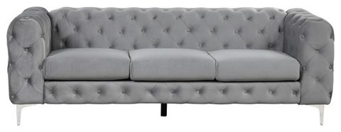 Rebekah 3 Piece Velvet Standard Foam Living Room Set 1Sofa+2 Chairs ... throughout How velvet textures transform contemporary room aesthetics and comfort