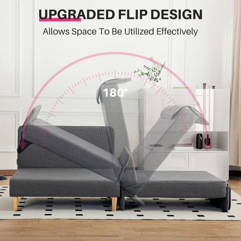 Redlife Convertible Sofa Bed Folding Arm Chair Sleeper Recliner Lounge ... intended for Costway Convertible Sofa Folding Arm Chair Sleeper Recliner Lounge Couch